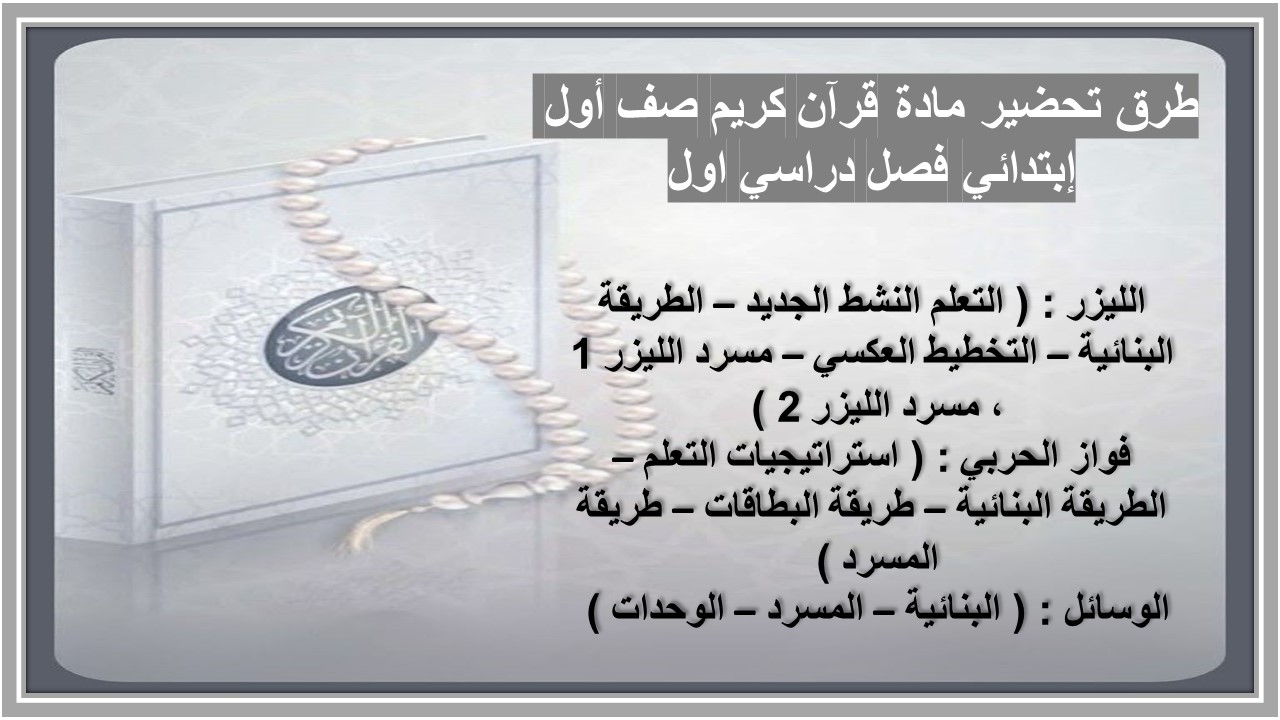 تحضير منصة مدرستي مادة قرآن كريم صف أول إبتدائي فصل دراسي اول تحضير منصة مدرستي مادة قرآن كريم صف أول إبتدائي فصل دراسي اول