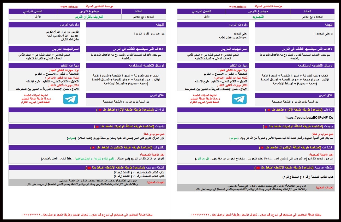 منصة مدرستي مادة تجويد تحفيظ صف رابع إبتدائي فصل دراسي اول منصة مدرستي مادة تجويد تحفيظ صف رابع إبتدائي فصل دراسي اول