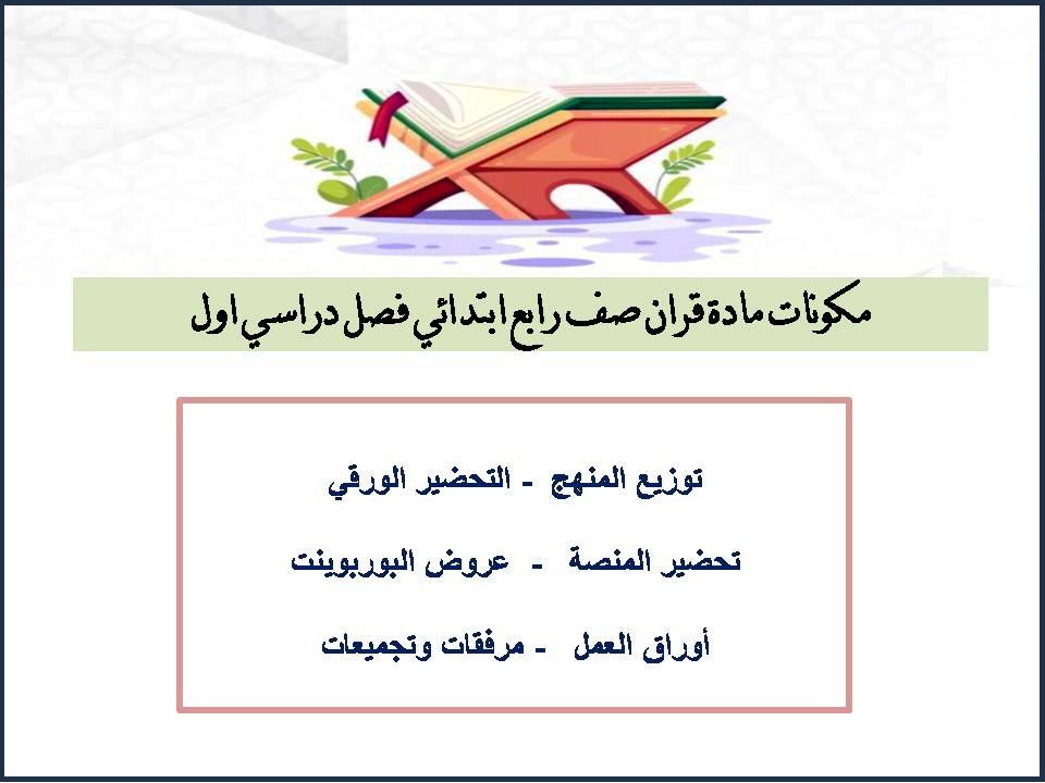 تحضير منصة مدرستي مادة قران صف رابع ابتدائي فصل دراسي اول تحضير منصة مدرستي مادة قران صف رابع ابتدائي فصل دراسي اول