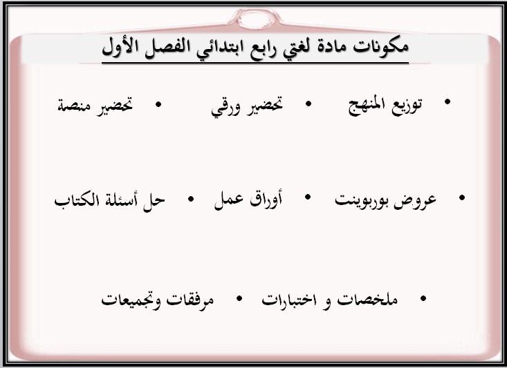 تحضير منصة مدرستي مادة لغتى صف رابع ابتدائي فصل دراسي اول تحضير منصة مدرستي مادة لغتى صف رابع ابتدائي فصل دراسي اول
