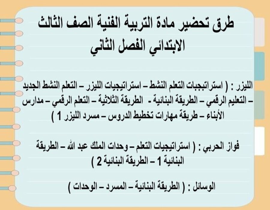 منصة مدرستي مادة التربية الفنية صف ثالث إبتدائي فصل دراسي ثاني منصة مدرستي مادة التربية الفنية صف ثالث إبتدائي فصل دراسي ثاني