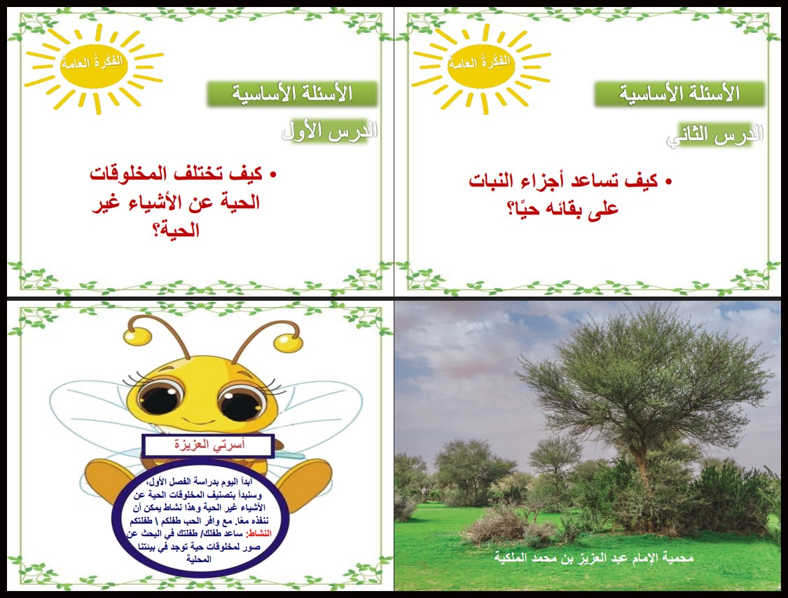 بور بوينت مادة العلوم الصف الأول الابتدائي الفصل الدراسي اول بور بوينت مادة العلوم الصف الأول الابتدائي الفصل الدراسي اول