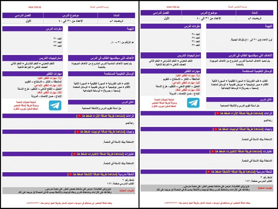 بوربوينت مادة الرياضيات الصف السادس ابتدائي تربية فكرية فصل دراسي اول بوربوينت مادة الرياضيات الصف السادس ابتدائي تربية فكرية فصل دراسي اول