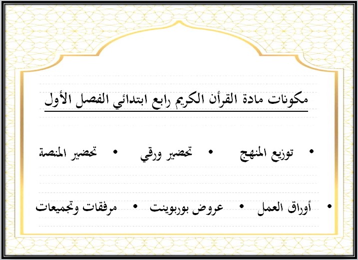مهارات مادة القران الكريم الصف الرابع الابتدائي الفصل الدراسي الاول مهارات مادة القران الكريم الصف الرابع الابتدائي الفصل الدراسي الاول
