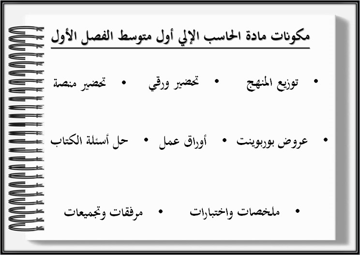 ورق عمل مادة الحاسب الالى صف أول متوسط فصل دراسي اول ورق عمل مادة الحاسب الالى صف أول متوسط فصل دراسي اول