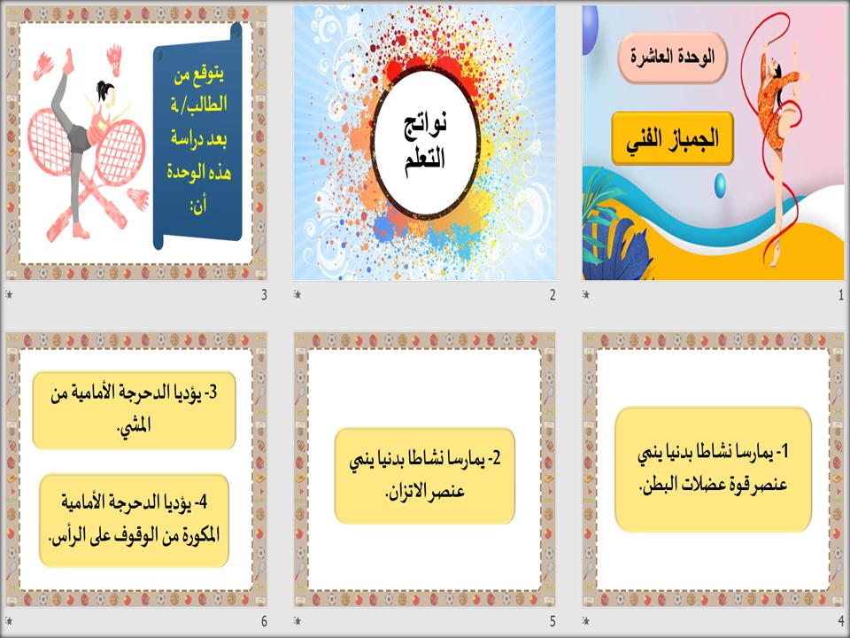 بوربوينت التربية البدنية للصف السادس الابتدائي الفصل الدراسي الثاني بوربوينت التربية البدنية للصف السادس الابتدائي الفصل الدراسي الثاني