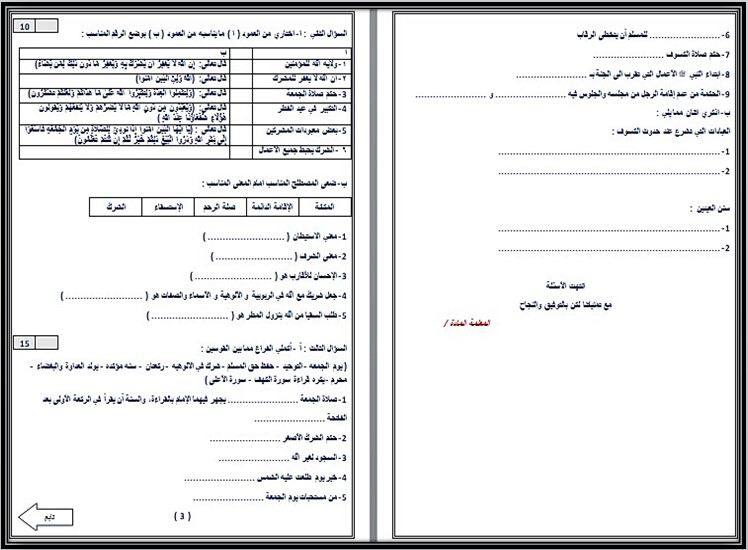 بوربوينت مادة الدراسات الاسلامية للصف السادس الابتدائي الفصل الدراسي الأول بوربوينت مادة الدراسات الاسلامية للصف السادس الابتدائي الفصل الدراسي الأول