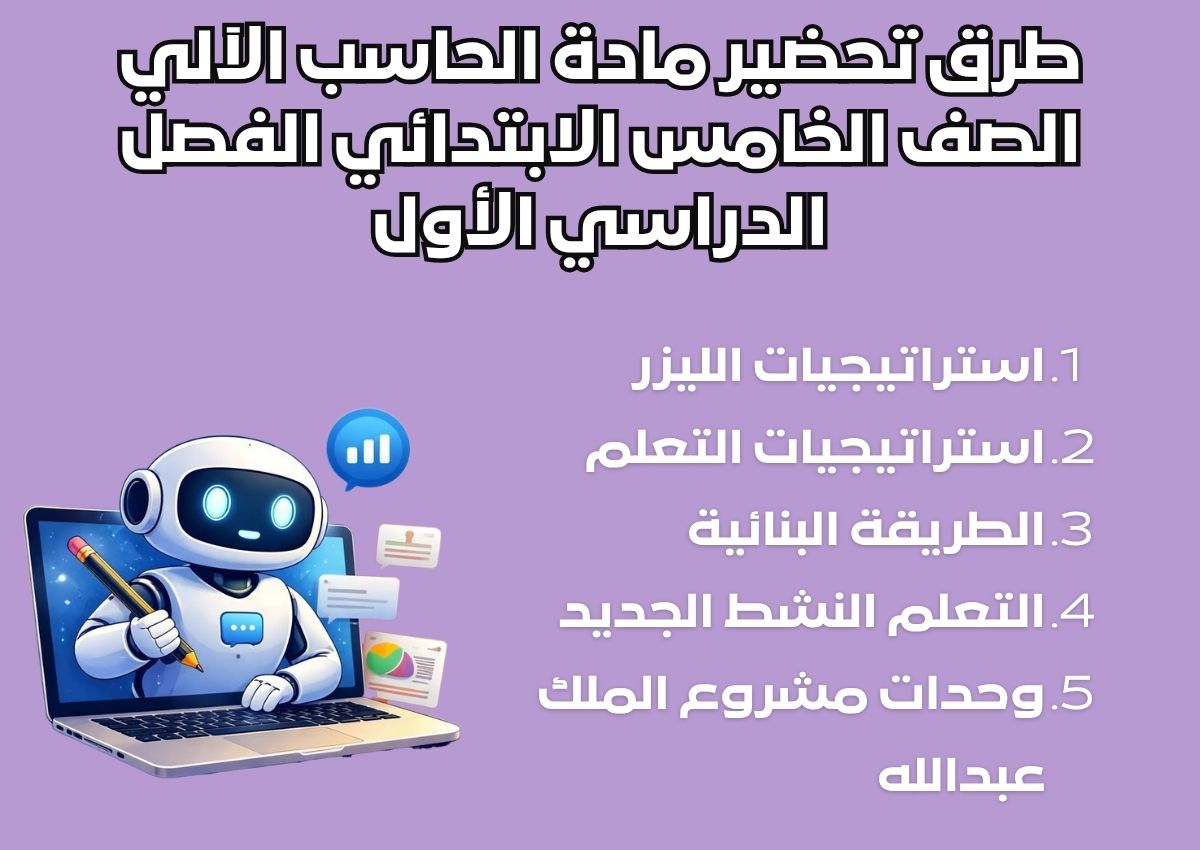ورق عمل لمادة الحاسب الآلي الصف الخامس الابتدائي الفصل الدراسي الأول ورق عمل لمادة الحاسب الآلي الصف الخامس الابتدائي الفصل الدراسي الأول