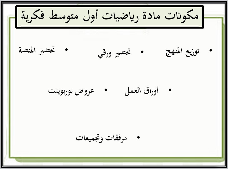 أوراق عمل لمادة الرياضيات الصف الأول المتوسط التربية الفكرية فصل دراسي ثاني أوراق عمل لمادة الرياضيات الصف الأول المتوسط التربية الفكرية فصل دراسي ثاني