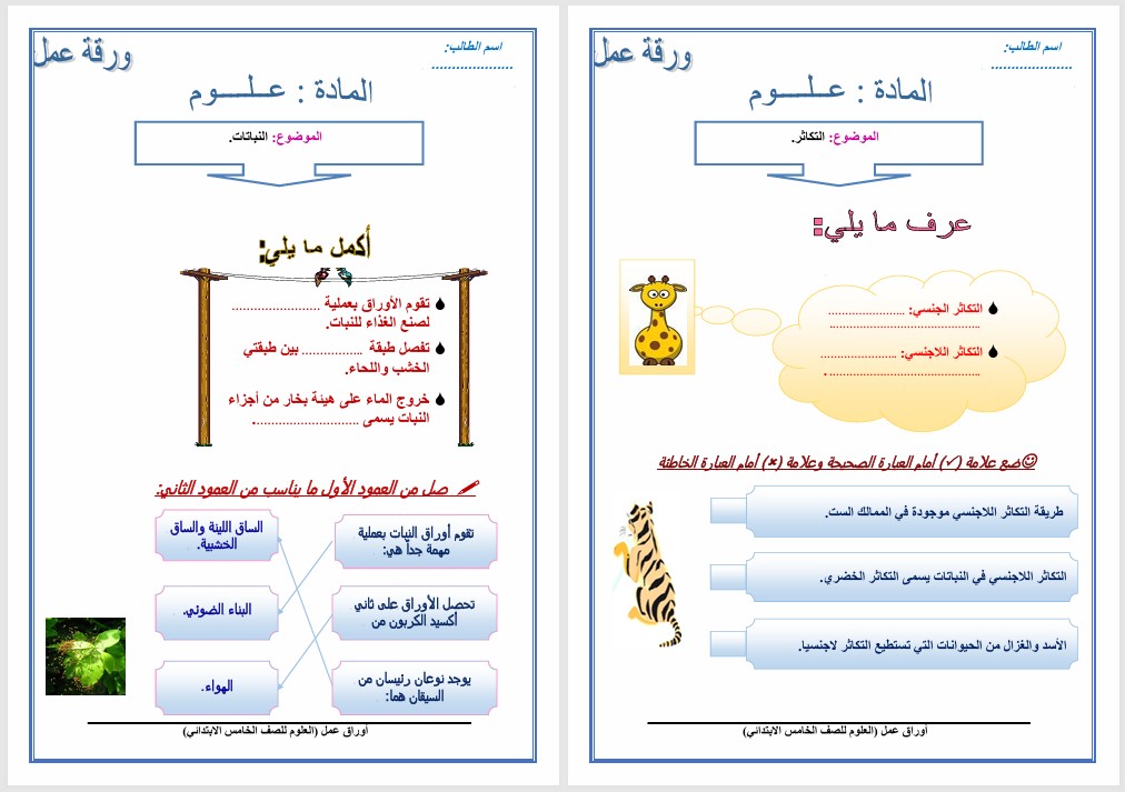 بوربوينت العلوم الصف الخامس الابتدائي الفصل الدراسي الثاني بوربوينت العلوم الصف الخامس الابتدائي الفصل الدراسي الثاني