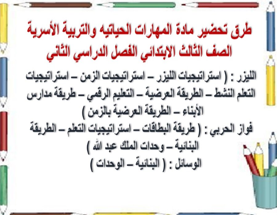 بوربوينت تربية الاسرية ثالث ابتدائي الفصل الثاني بوربوينت تربية الاسرية ثالث ابتدائي الفصل الثاني