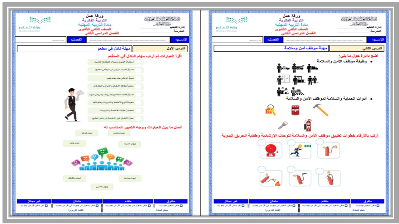 بوربوينت مادة التربية المهنية الصف الثاني الثانوي التربية الفكرية الفصل الثاني بوربوينت مادة التربية المهنية الصف الثاني الثانوي التربية الفكرية الفصل الثاني