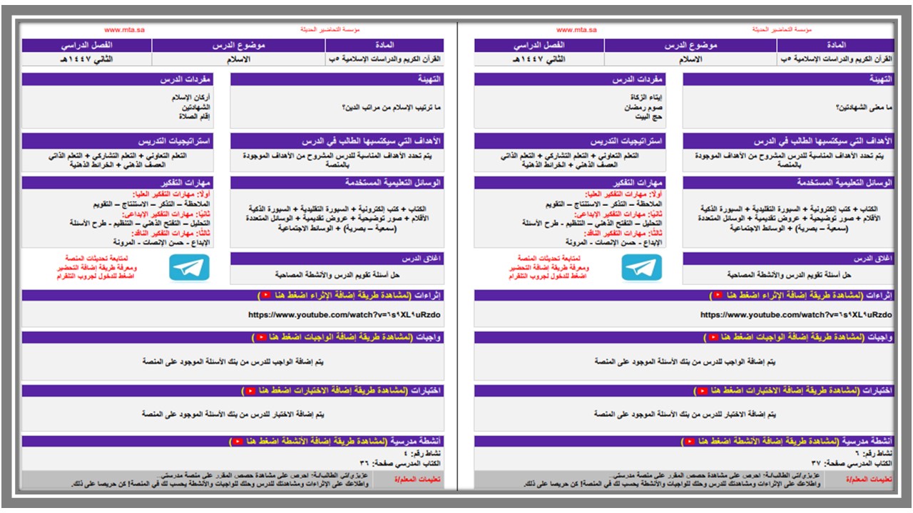 بوربوينت مادة تربية إسلامية الصف الخامس الابتدائي التربية الفكرية الفصل الدراسي الثاني بوربوينت مادة تربية إسلامية الصف الخامس الابتدائي التربية الفكرية الفصل الدراسي الثاني