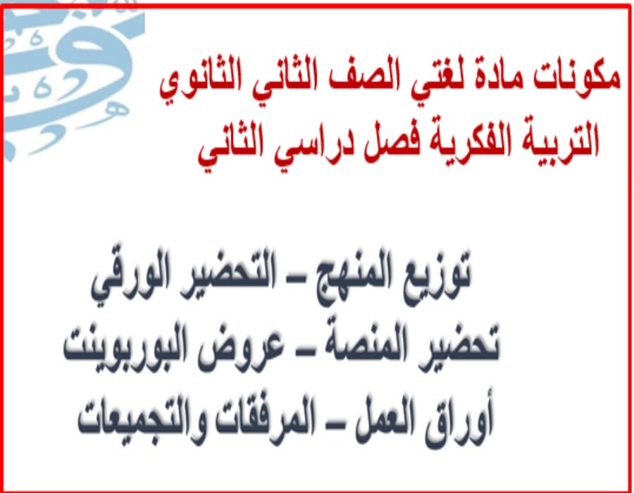 بوربوينت مادة لغتي الصف الثاني الثانوي التربية الفكرية فصل دراسي ثاني بوربوينت مادة لغتي الصف الثاني الثانوي التربية الفكرية فصل دراسي ثاني