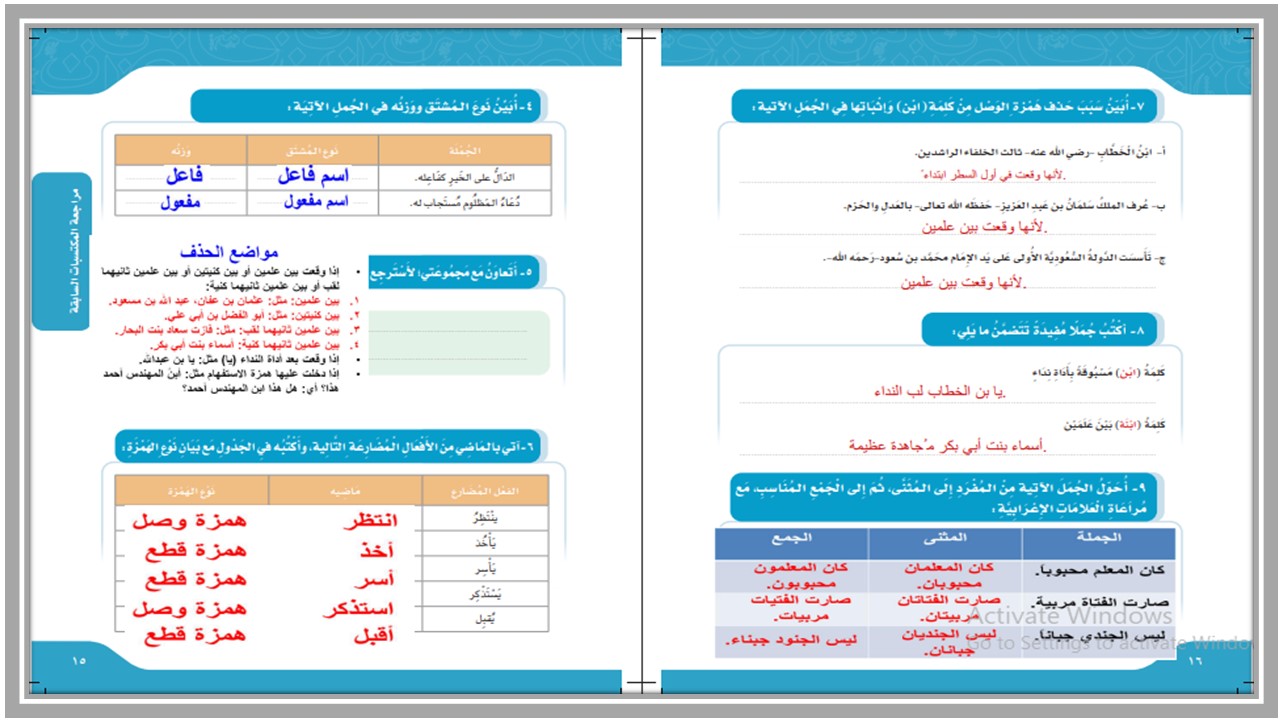 حل أسئلة مادة لغتي للصف السادس الابتدائي الفصل الدراسي الثاني حل أسئلة مادة لغتي للصف السادس الابتدائي الفصل الدراسي الثاني