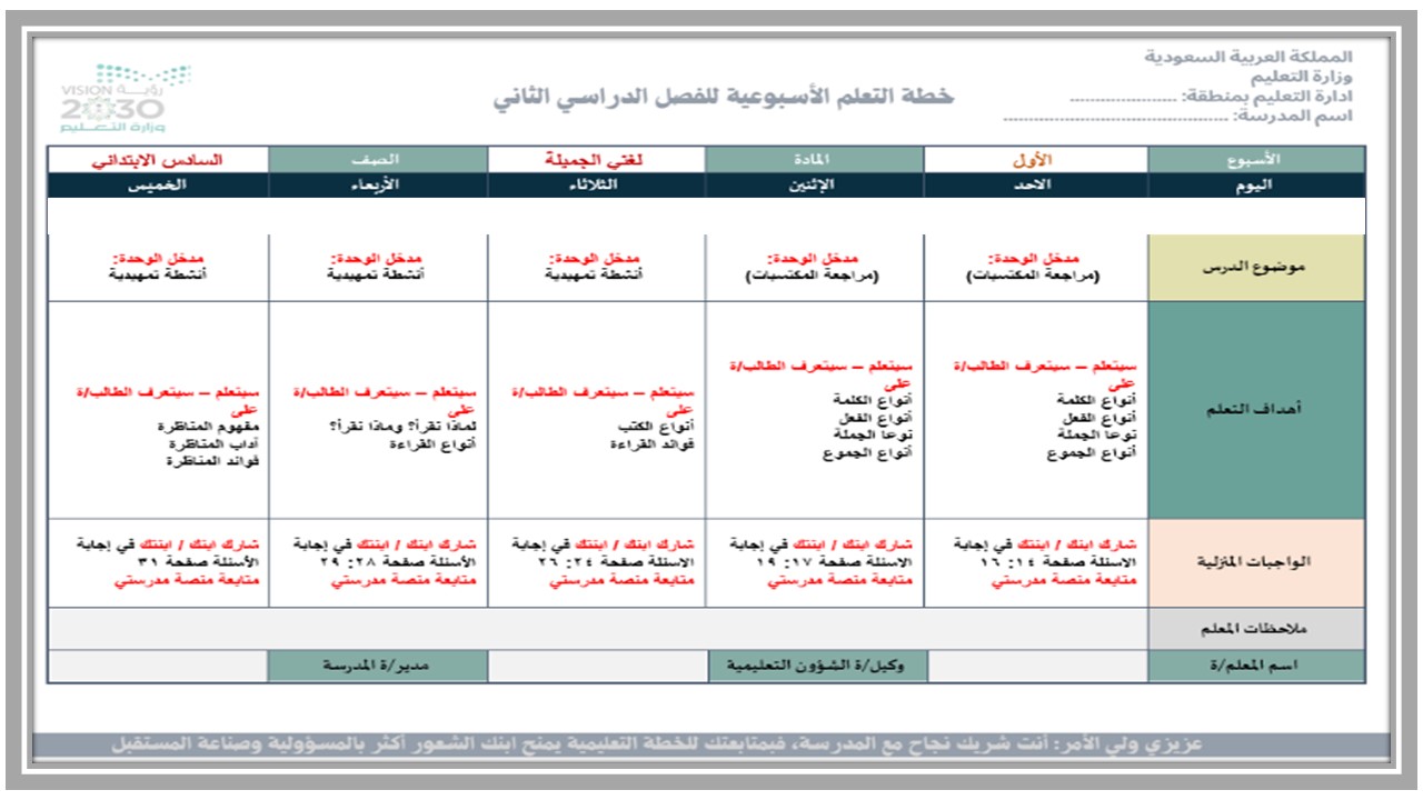حل أسئلة مادة لغتي للصف السادس الابتدائي الفصل الدراسي الثاني حل أسئلة مادة لغتي للصف السادس الابتدائي الفصل الدراسي الثاني