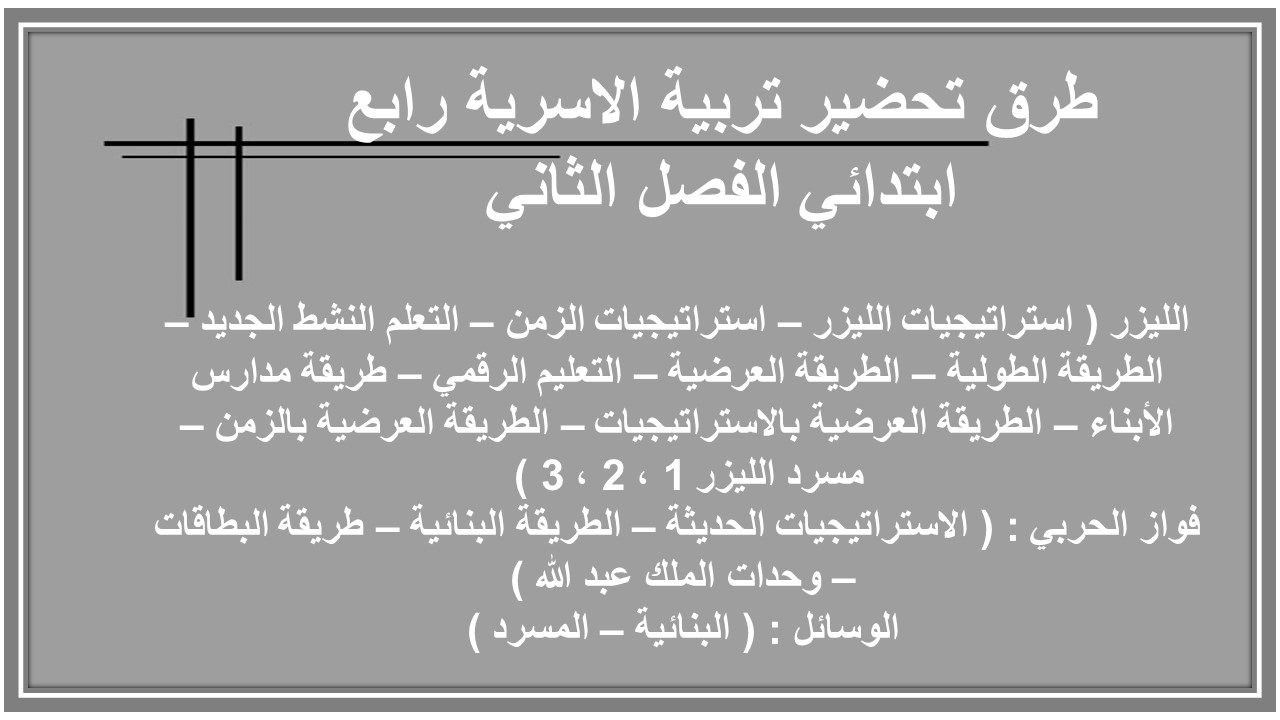 حل اسئلة تربية الاسرية رابع ابتدائي الفصل الثاني حل اسئلة تربية الاسرية رابع ابتدائي الفصل الثاني