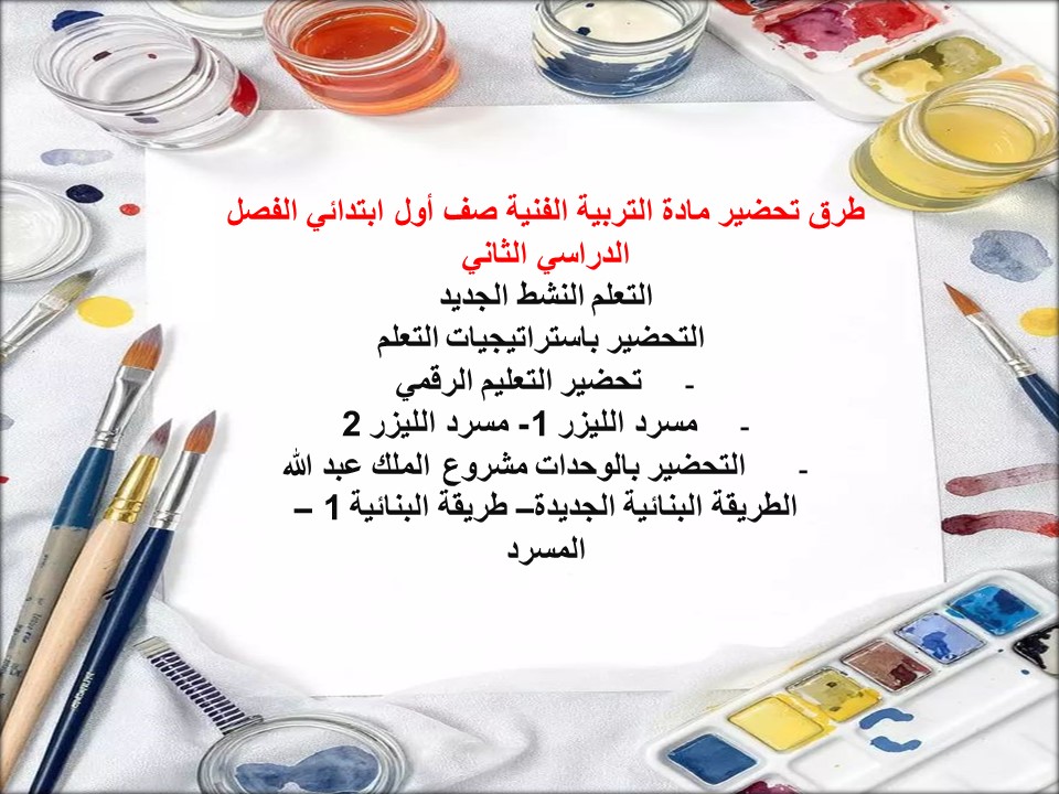 حل اسئلة مادة التربية الفنية صف أول ابتدائي الفصل الدراسي الثاني حل اسئلة مادة التربية الفنية صف أول ابتدائي الفصل الدراسي الثاني