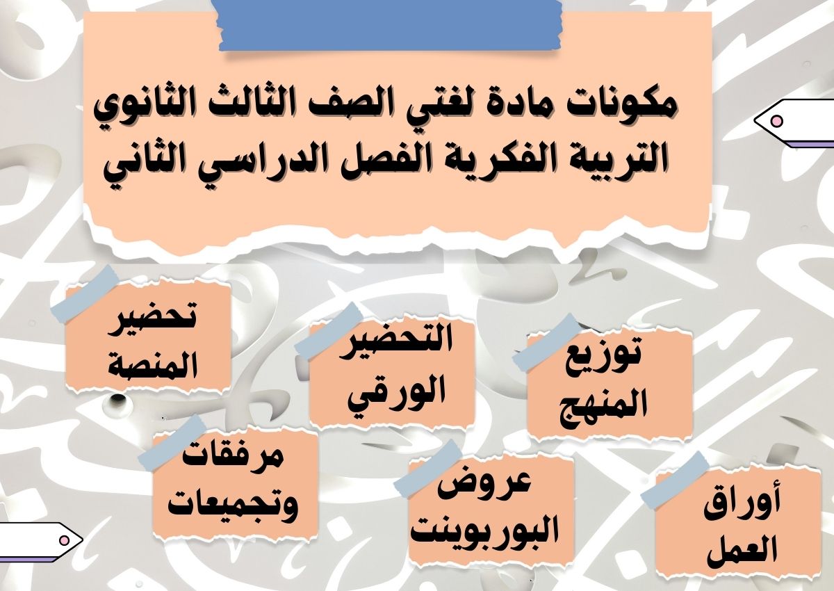 أوراق عمل مادة لغتي الصف الثالث الثانوي التربية الفكرية الفصل الدراسي الثاني أوراق عمل مادة لغتي الصف الثالث الثانوي التربية الفكرية الفصل الدراسي الثاني