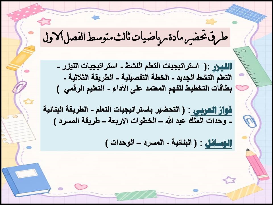 اختبار رياضيات ثالث متوسط الفصل الاول اختبار رياضيات ثالث متوسط الفصل الاول
