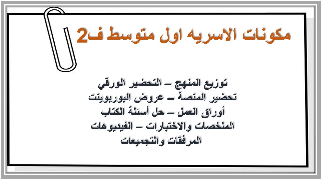 حل كتاب الاسريه اول متوسط ف2 حل كتاب الاسريه اول متوسط ف2