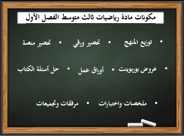 كتاب الرياضيات للصف الثالث متوسط الفصل الدراسي الاول كتاب الرياضيات للصف الثالث متوسط الفصل الدراسي الاول