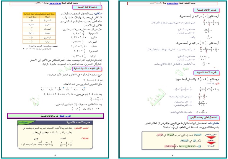 ملخص رياضيات ثاني متوسط الفصل الثاني ملخص رياضيات ثاني متوسط الفصل الثاني