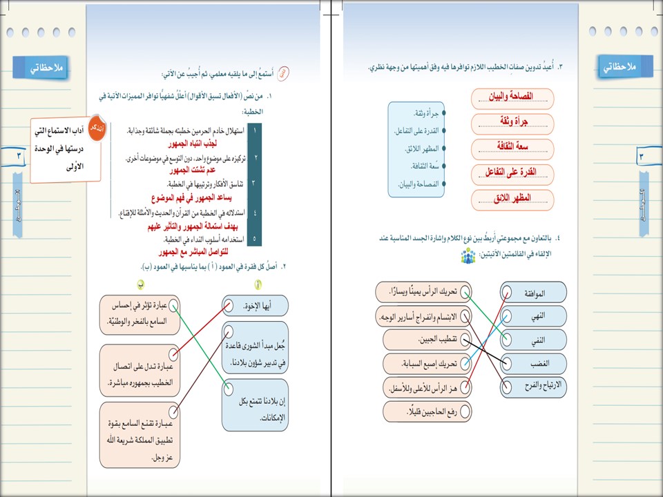 حل كتاب لغتي اول متوسط الفصل الثاني حل كتاب لغتي اول متوسط الفصل الثاني