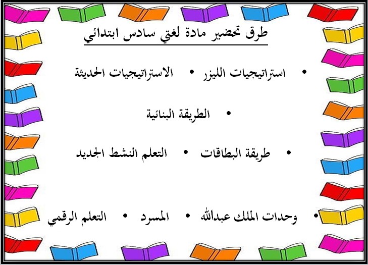 ملخص مادة لغتي الصف السادس الابتدائي فصل دراسي ثاني ملخص مادة لغتي الصف السادس الابتدائي فصل دراسي ثاني