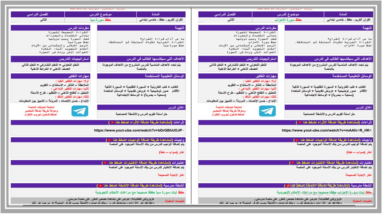 ورق عمل القرآن الكريم تحفيظ الصف الخامس الابتدائي الفصل الثانى ورق عمل القرآن الكريم تحفيظ الصف الخامس الابتدائي الفصل الثانى