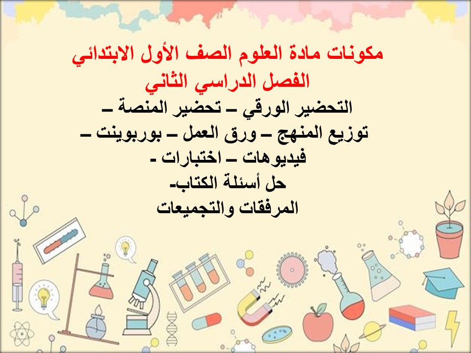 حل اسئلة مادة العلوم الصف الأول الابتدائي الفصل الدراسي الثاني حل اسئلة مادة العلوم الصف الأول الابتدائي الفصل الدراسي الثاني