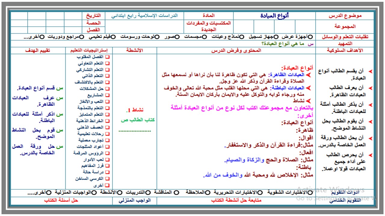 مهارات الدراسات الإسلامية الرابع الابتدائي الفصل الدراسي الثاني مهارات الدراسات الإسلامية الرابع الابتدائي الفصل الدراسي الثاني