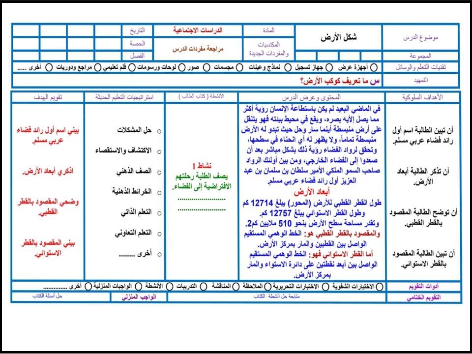 تحضير اجتماعيات الصف الأول متوسط فصل أول تحضير اجتماعيات الصف الأول متوسط فصل أول