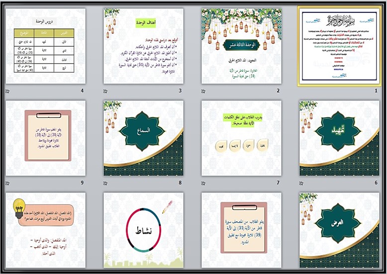 تحضير القرآن الكريم وتجويده سادس ابتدائي فصل أول تحضير القرآن الكريم وتجويده سادس ابتدائي فصل أول