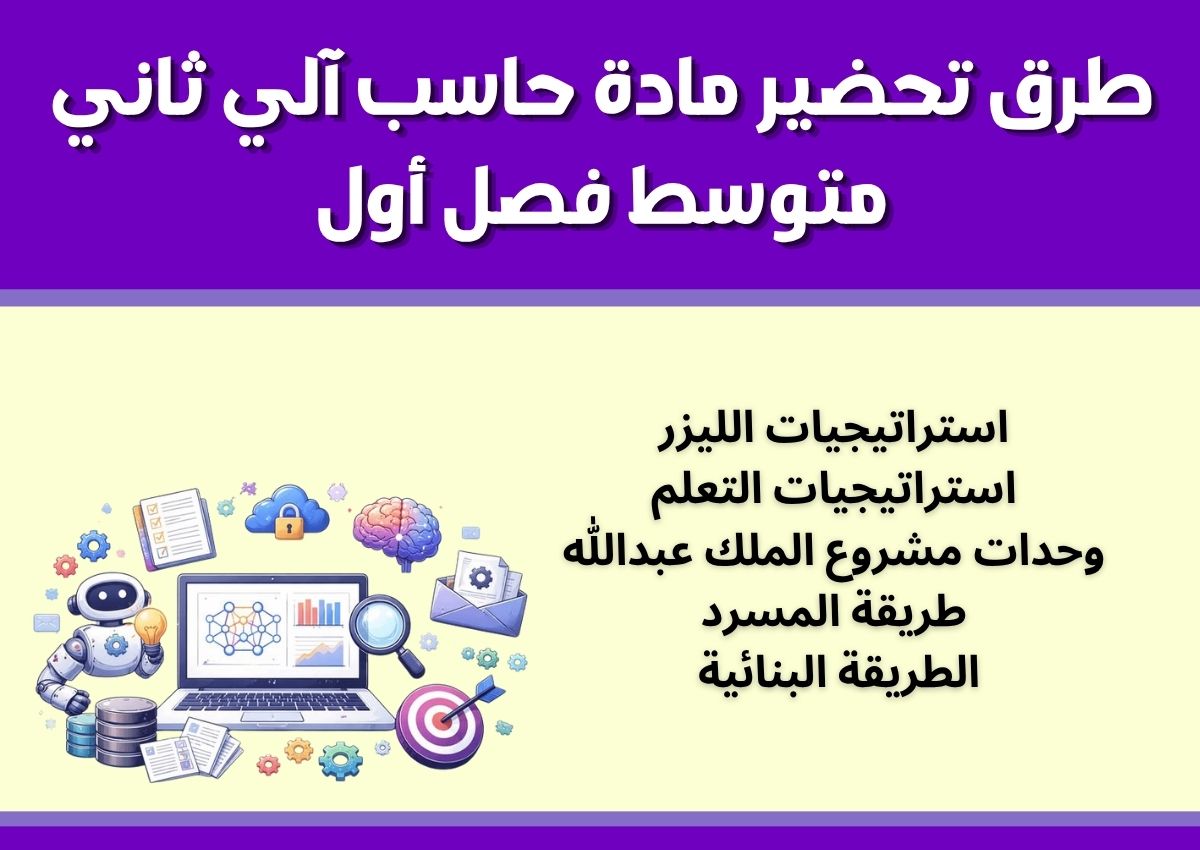 حل أسئلة حاسب آلي ثاني متوسط فصل أول حل أسئلة حاسب آلي ثاني متوسط فصل أول