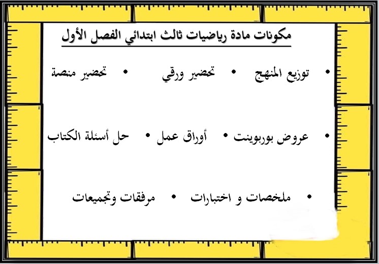 مهارات مادة الرياضيات ثالث ابتدائي الفصل الأول مهارات مادة الرياضيات ثالث ابتدائي الفصل الأول