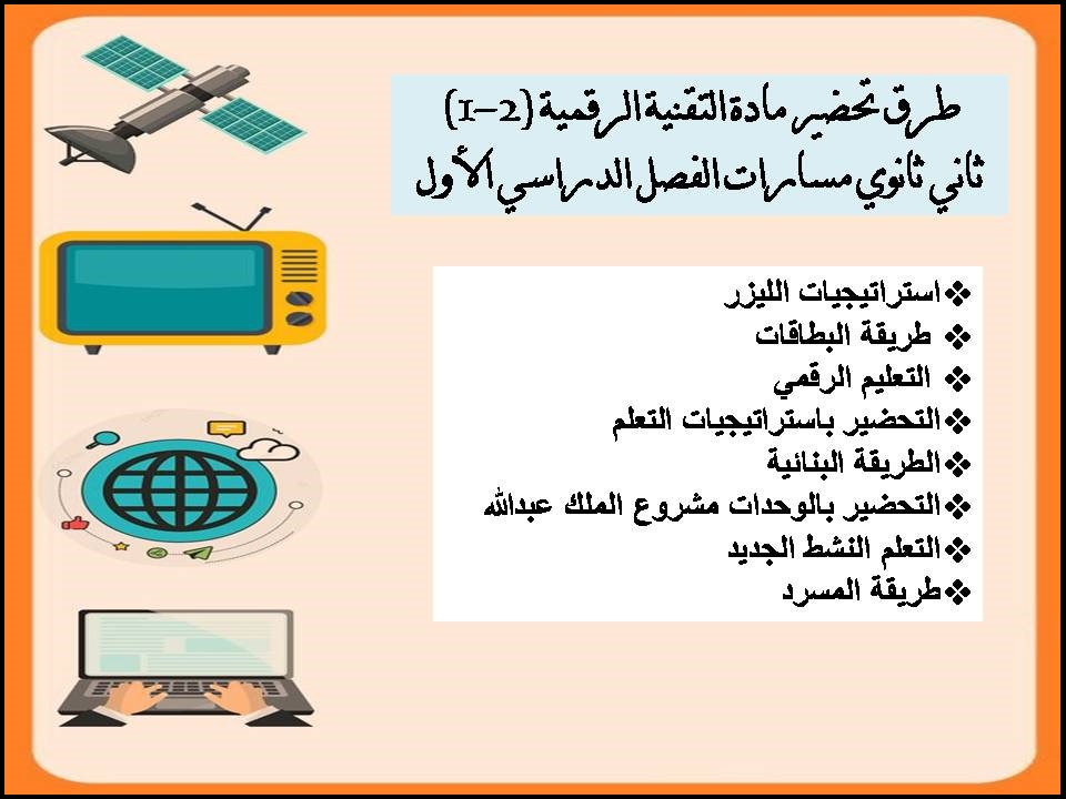 أوراق عمل مادة التقنية الرقمية (2-1) ثاني ثانوي مسارات الفصل الدراسي الأول أوراق عمل مادة التقنية الرقمية (2-1) ثاني ثانوي مسارات الفصل الدراسي الأول