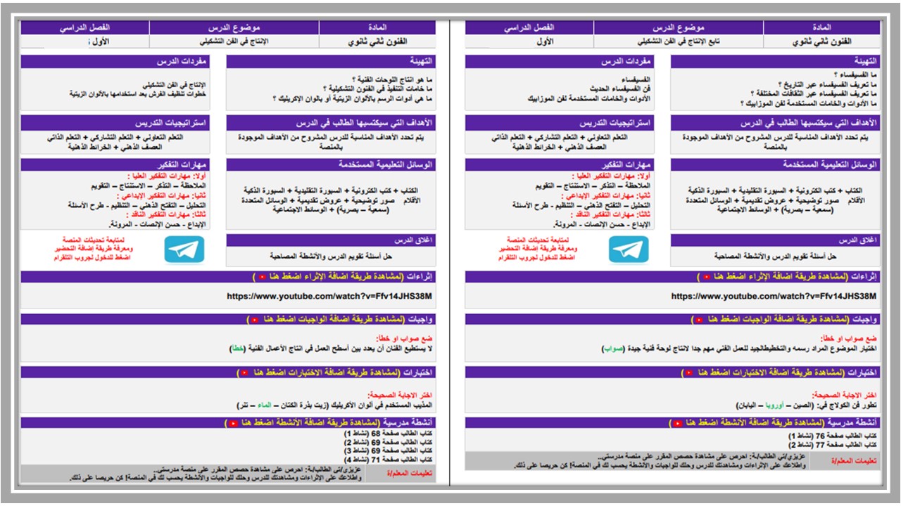 أوراق عمل مادة الفنون ثاني ثانوي مسارات الفصل الدراسي الأول أوراق عمل مادة الفنون ثاني ثانوي مسارات الفصل الدراسي الأول
