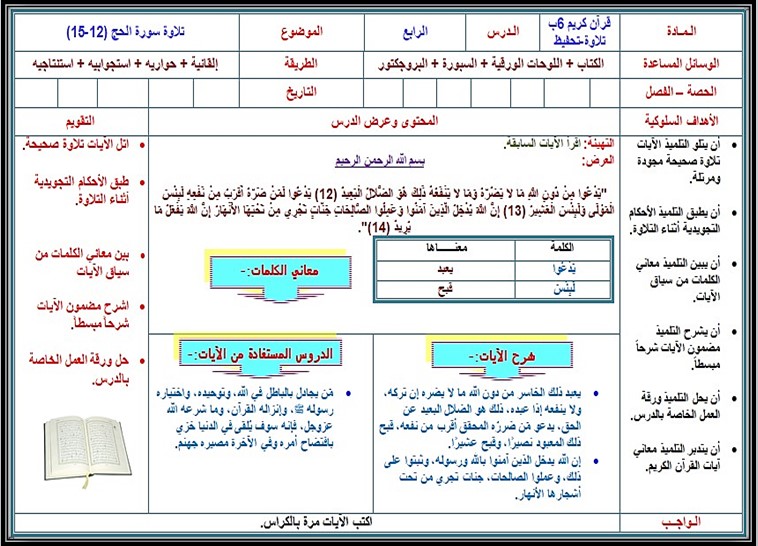 بوربوينت القرآن الكريم تلاوة سادس ابتدائي فصل أول بوربوينت القرآن الكريم تلاوة سادس ابتدائي فصل أول