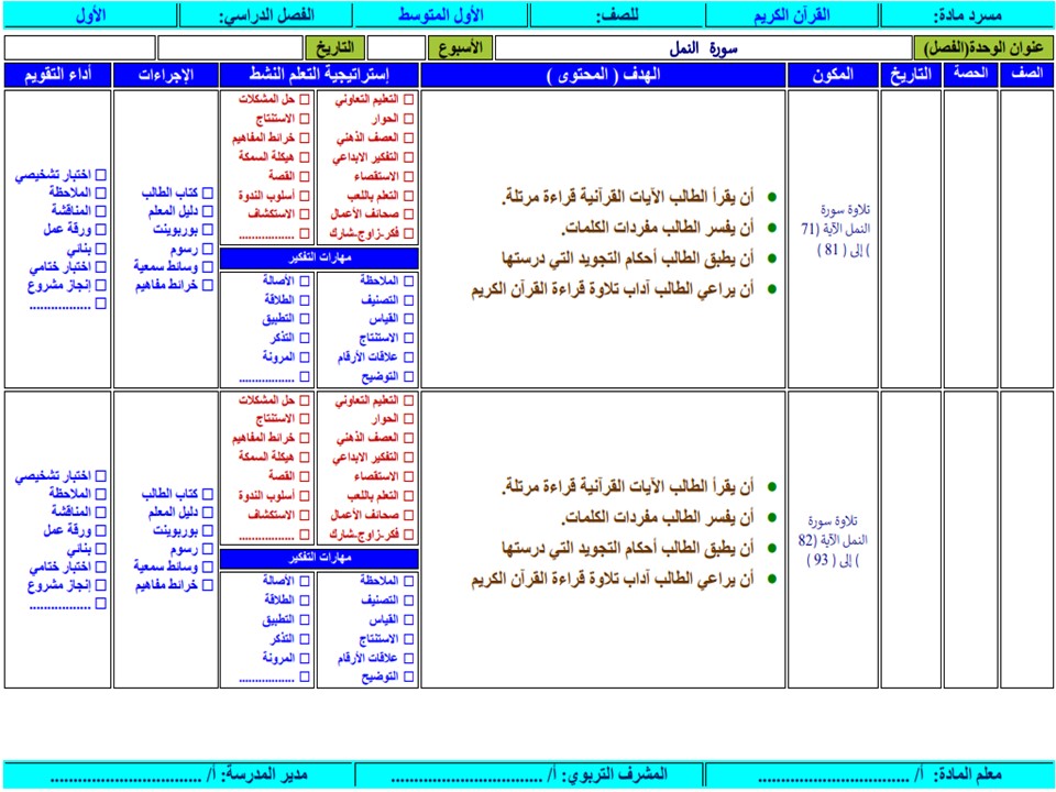 بوربوينت القرآن الكريم أول متوسط الفصل الأول بوربوينت القرآن الكريم أول متوسط الفصل الأول