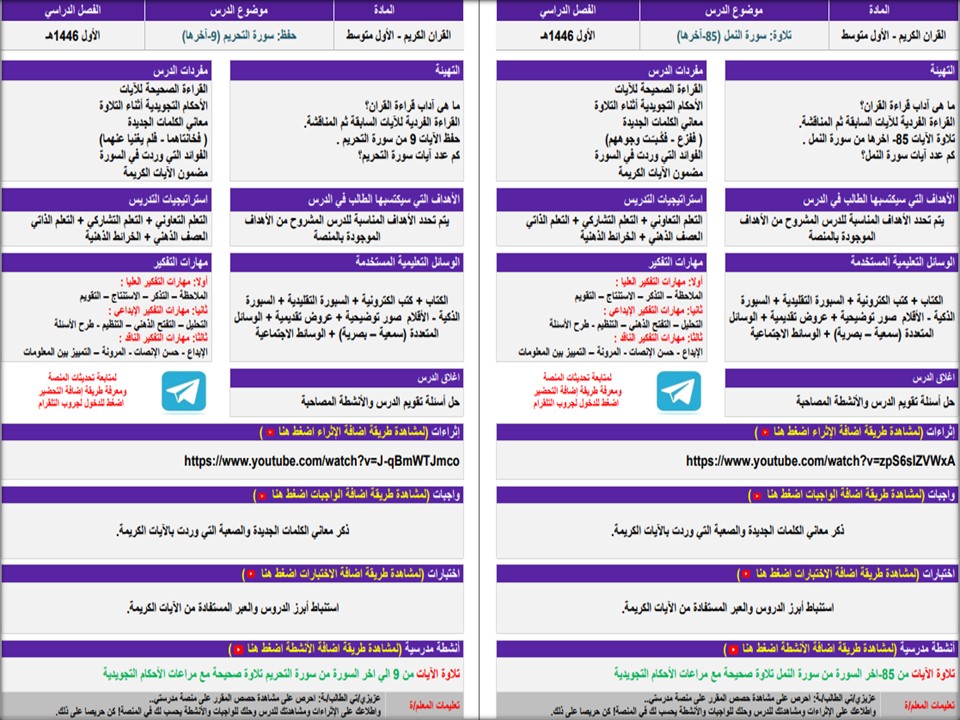 بوربوينت القرآن الكريم أول متوسط الفصل الأول بوربوينت القرآن الكريم أول متوسط الفصل الأول