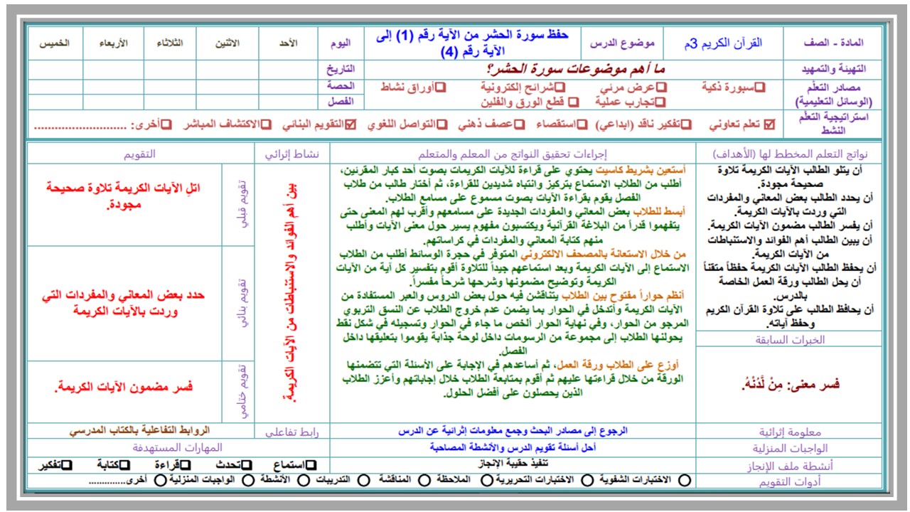 بوربوينت القرآن الكريم ثالث متوسط الفصل الأول بوربوينت القرآن الكريم ثالث متوسط الفصل الأول