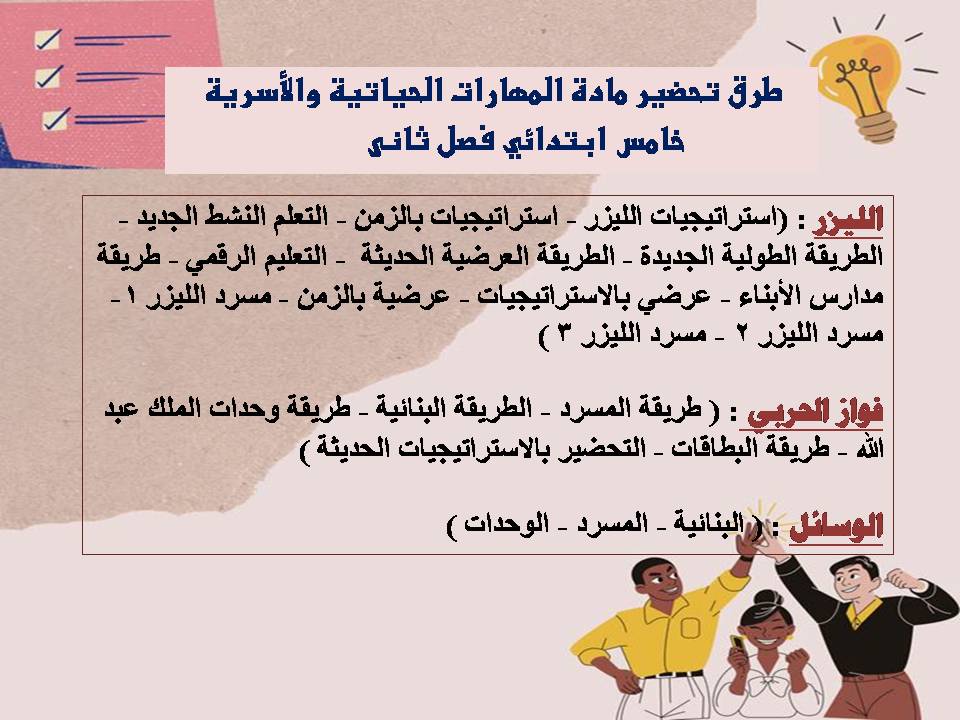 بوربوينت المهارات الحياتية و الأسرية خامس ابتدائي فصل ثانى بوربوينت المهارات الحياتية و الأسرية خامس ابتدائي فصل ثانى