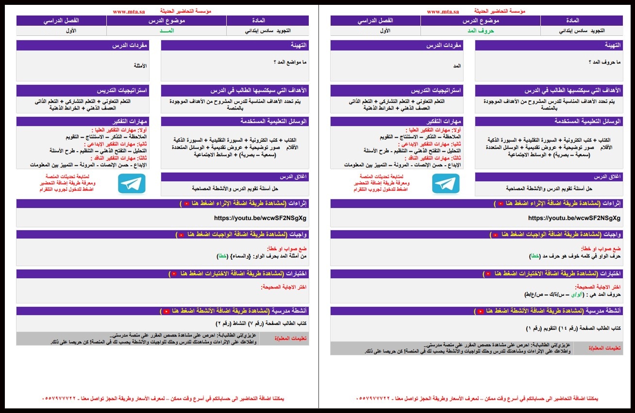 بوربوينت التجويد سادس ابتدائي فصل أول بوربوينت التجويد سادس ابتدائي فصل أول