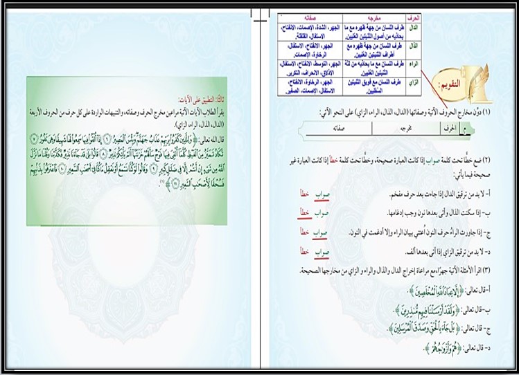 حل اسئلة التجويد ثالث متوسط الفصل الأول حل اسئلة التجويد ثالث متوسط الفصل الأول