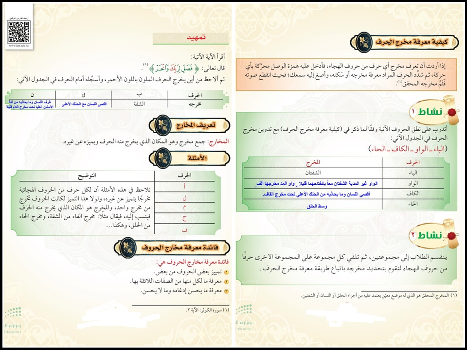 حل اسئلة التجويد ثاني متوسط الفصل الأول حل اسئلة التجويد ثاني متوسط الفصل الأول