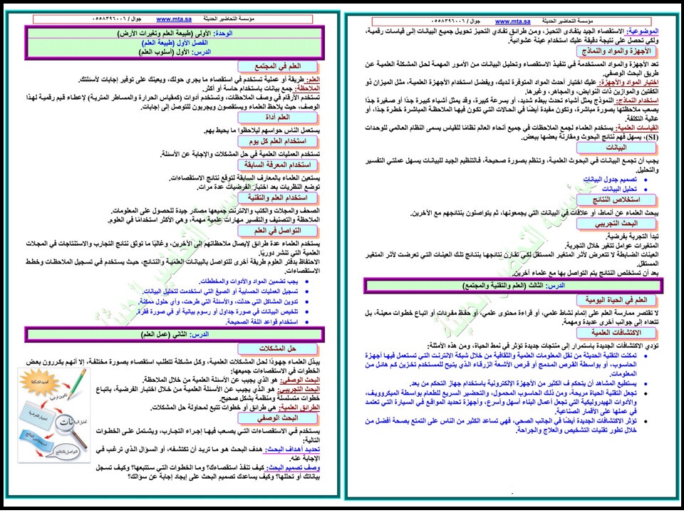 حل اسئلة علوم ثالث متوسط فصل أول حل اسئلة علوم ثالث متوسط فصل أول