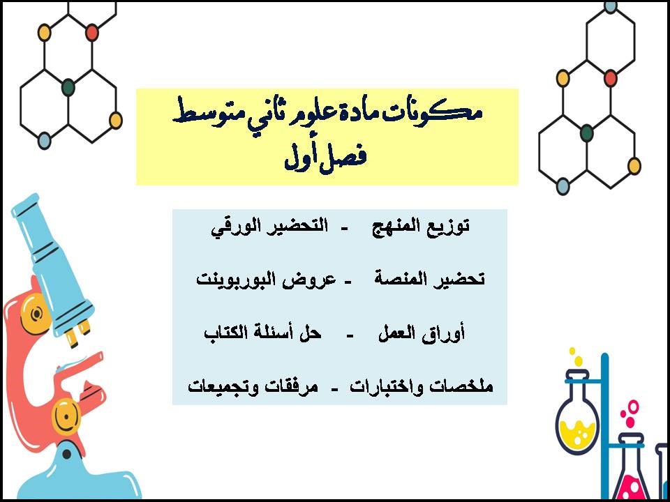 حل اسئلة علوم ثاني متوسط فصل أول حل اسئلة علوم ثاني متوسط فصل أول