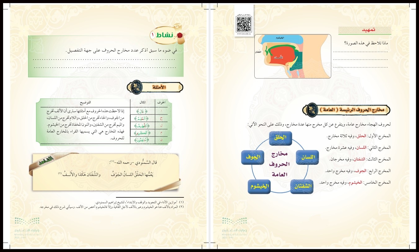 ورق عمل التجويد ثاني متوسط الفصل الأول ورق عمل التجويد ثاني متوسط الفصل الأول