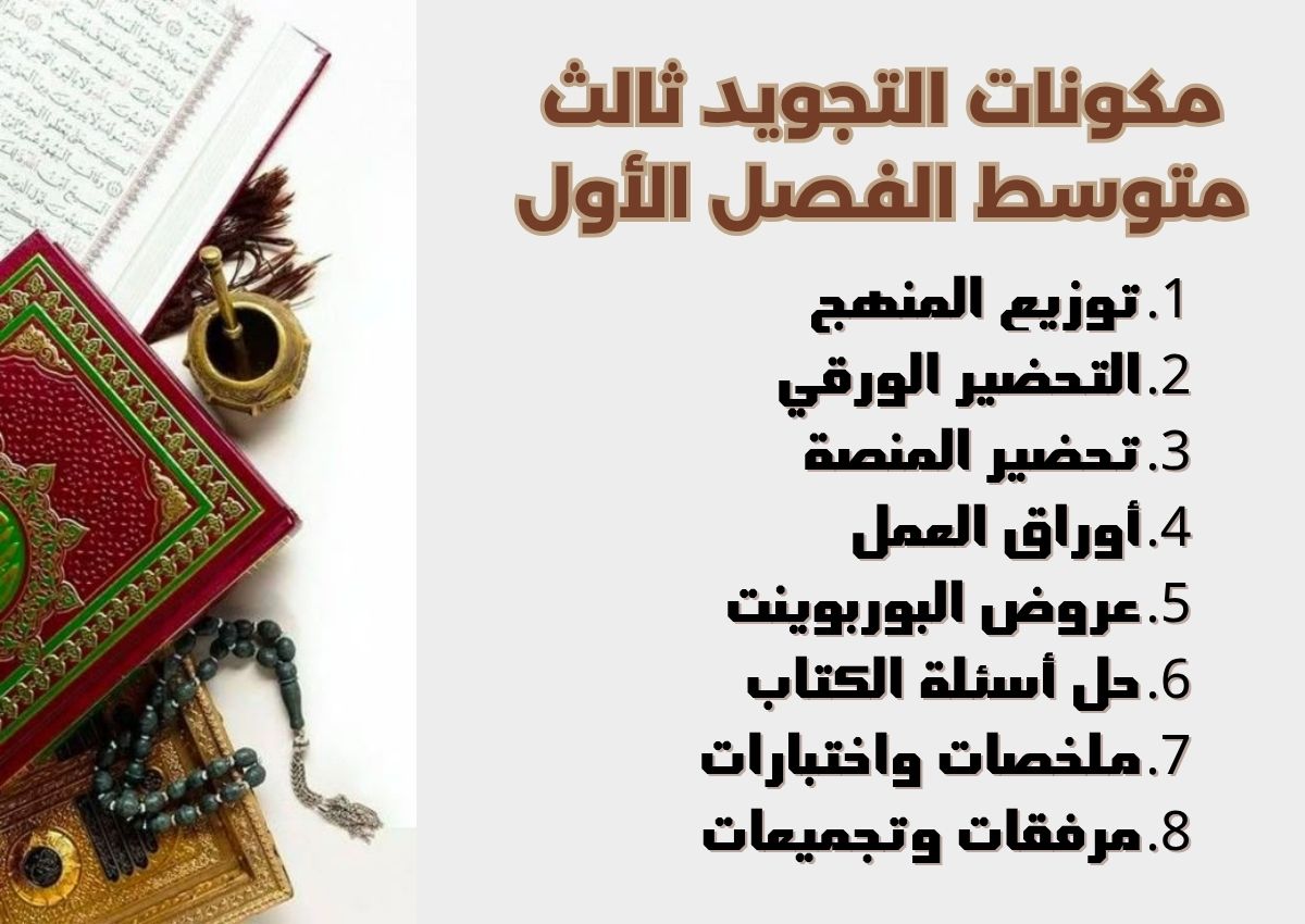بوربوينت التجويد ثالث متوسط الفصل الأول بوربوينت التجويد ثالث متوسط الفصل الأول